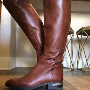 Vince Camuto Over the Knee Brown Leather boot
